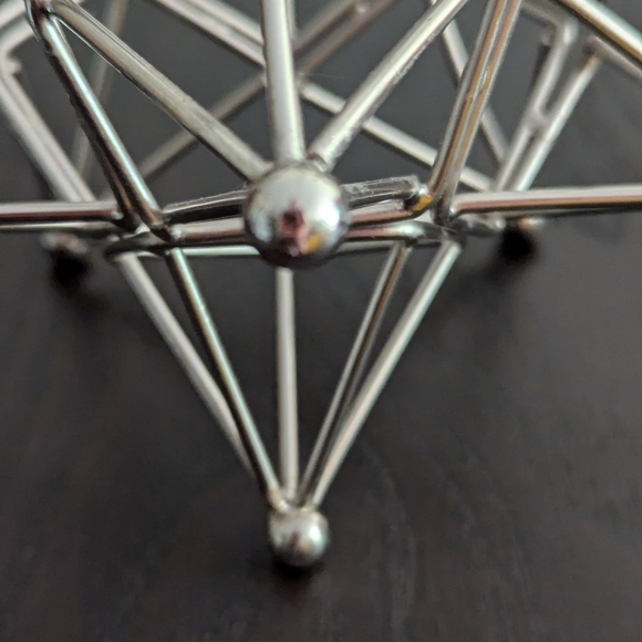 Scott Living Geometric Silver Metal Sculpture, Home Decor - Picture 9 of 10